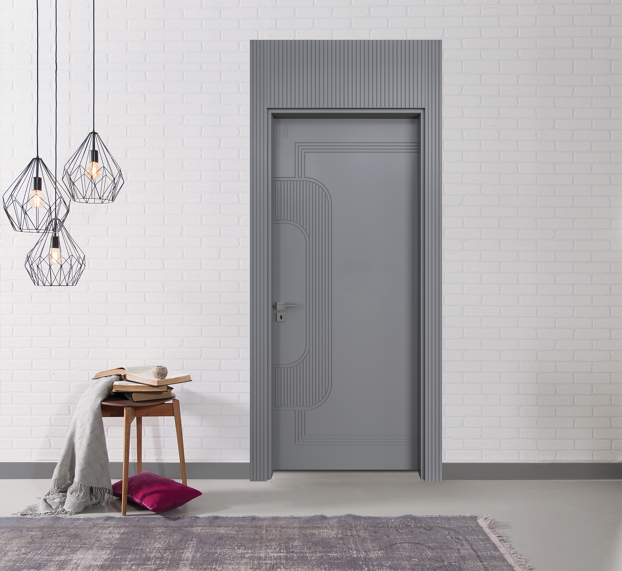 BY-4036V Porte intérieure laqué Vitrée
